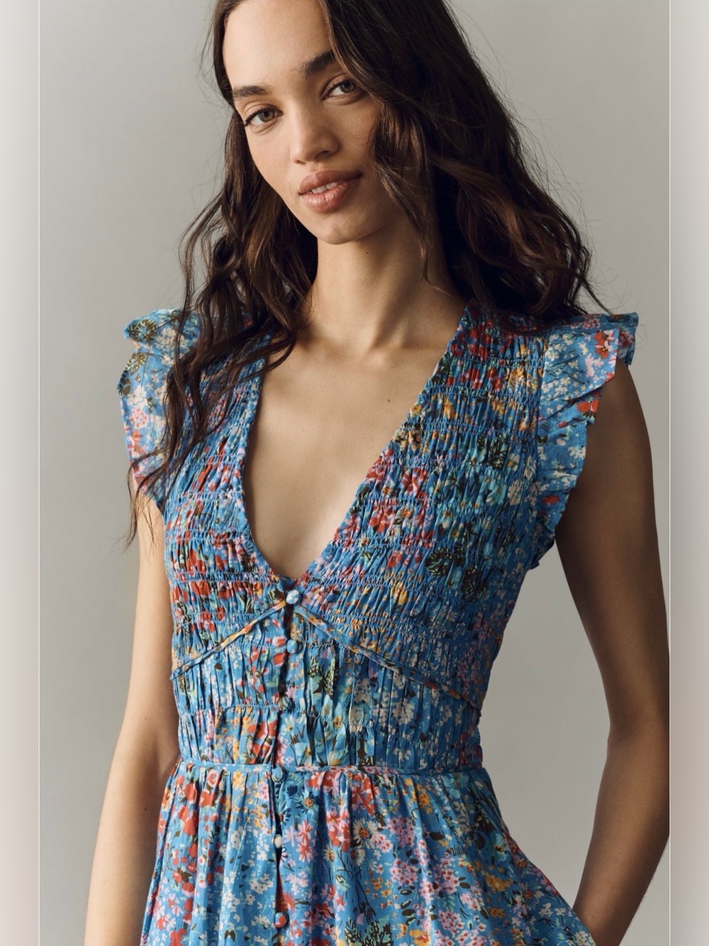 Anthropologie Peregrine V-Neck Midi Dress NWT - Picture 5 of 8